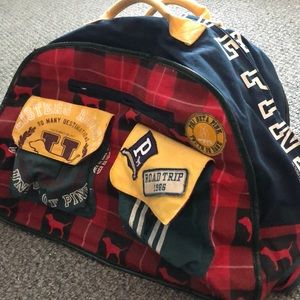 Vintage Collegiate LOVE PINK Rolling Travel Bag